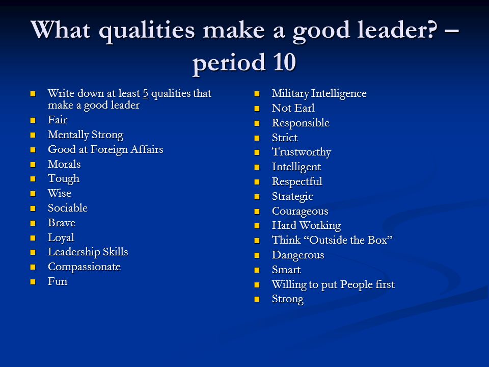 Top 10 Leadership Qualities That Make Good Leaders